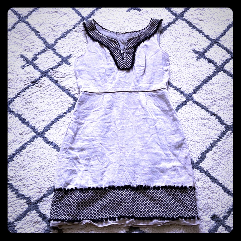 J Crew Linen Lined Dress with Pockets